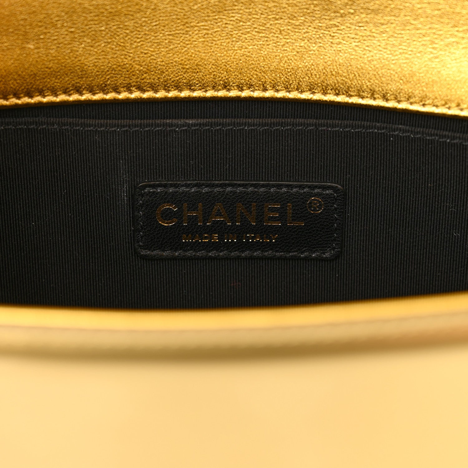 Chanel Metallic Patent Calfskin Quilted Medium Boy Flap Gold 6 of 11
