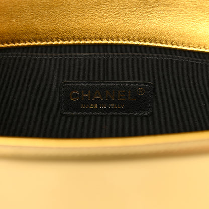 Chanel Metallic Patent Calfskin Quilted Medium Boy Flap Gold 6 of 11