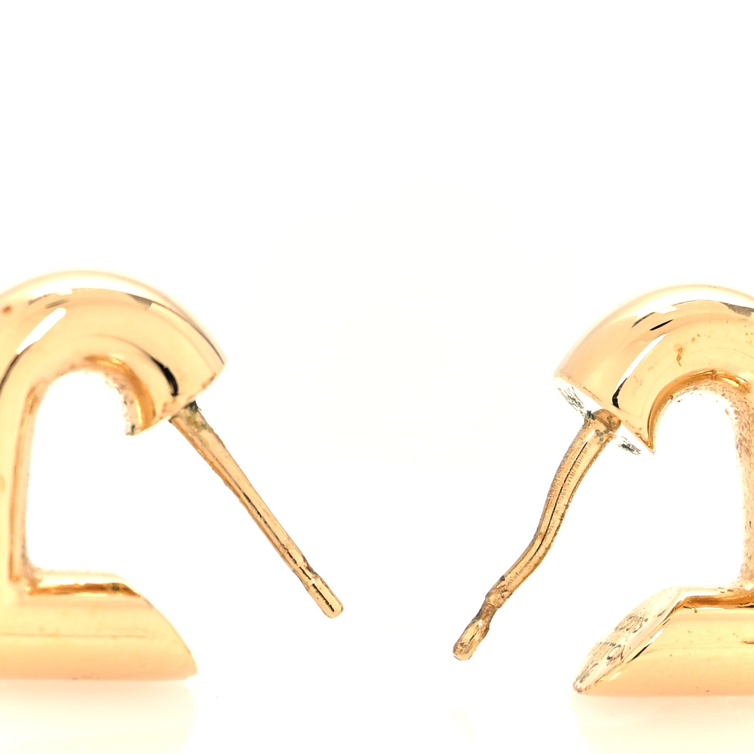 Louis Vuitton V Heart Hoop Earrings Gold 3 of 5