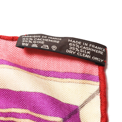 Hermes Silk Cashmere Carre En Carres Shawl 140 3 of 3
