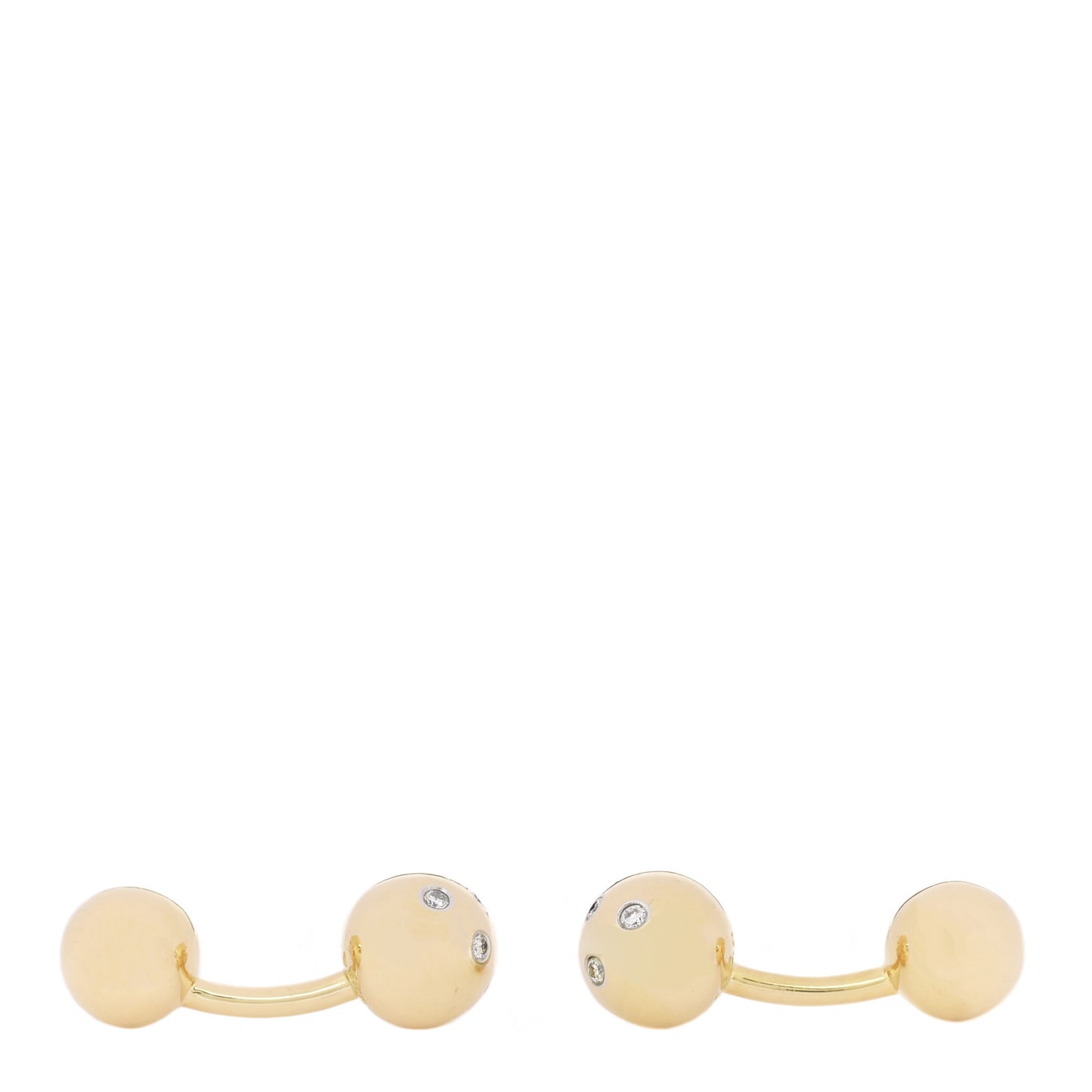 18K Yellow Gold Diamond Etoile Cufflinks