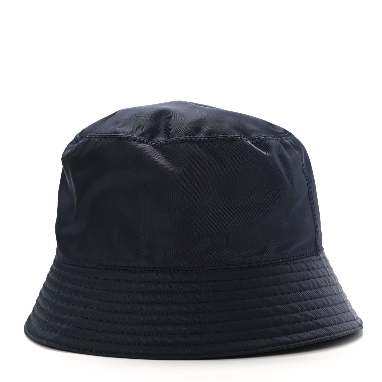 Prada Re-Nylon Metal Triangle Logo Mens Bucket Hat L Navy 5 of 8