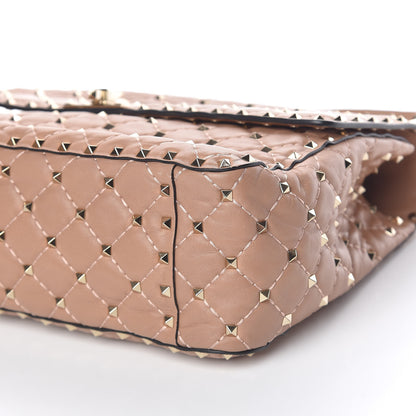 Valentino Garavani Nappa Large Rockstud Spike Shoulder Bag Soft Noisette 12 of 15