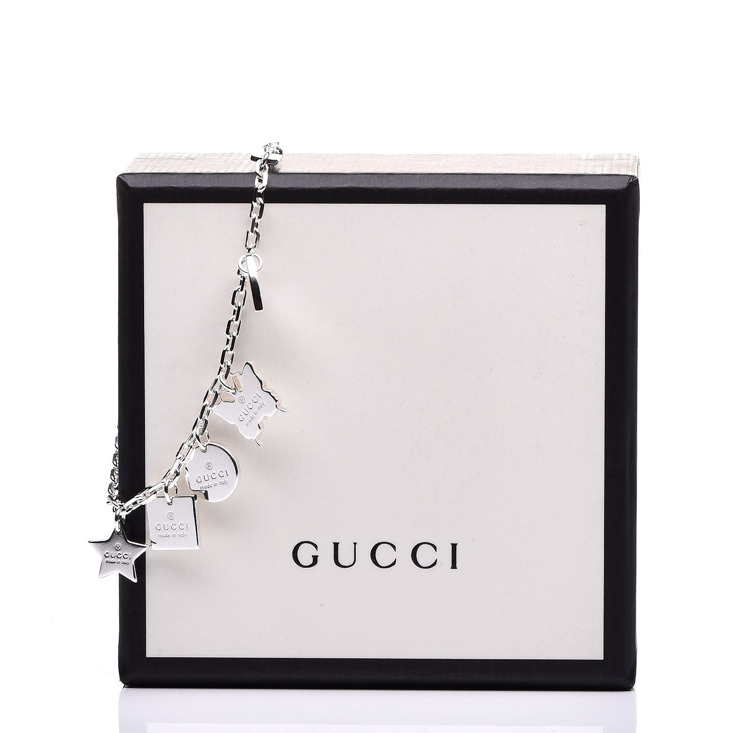 Gucci Sterling Silver Charm Bracelet 6 of 8