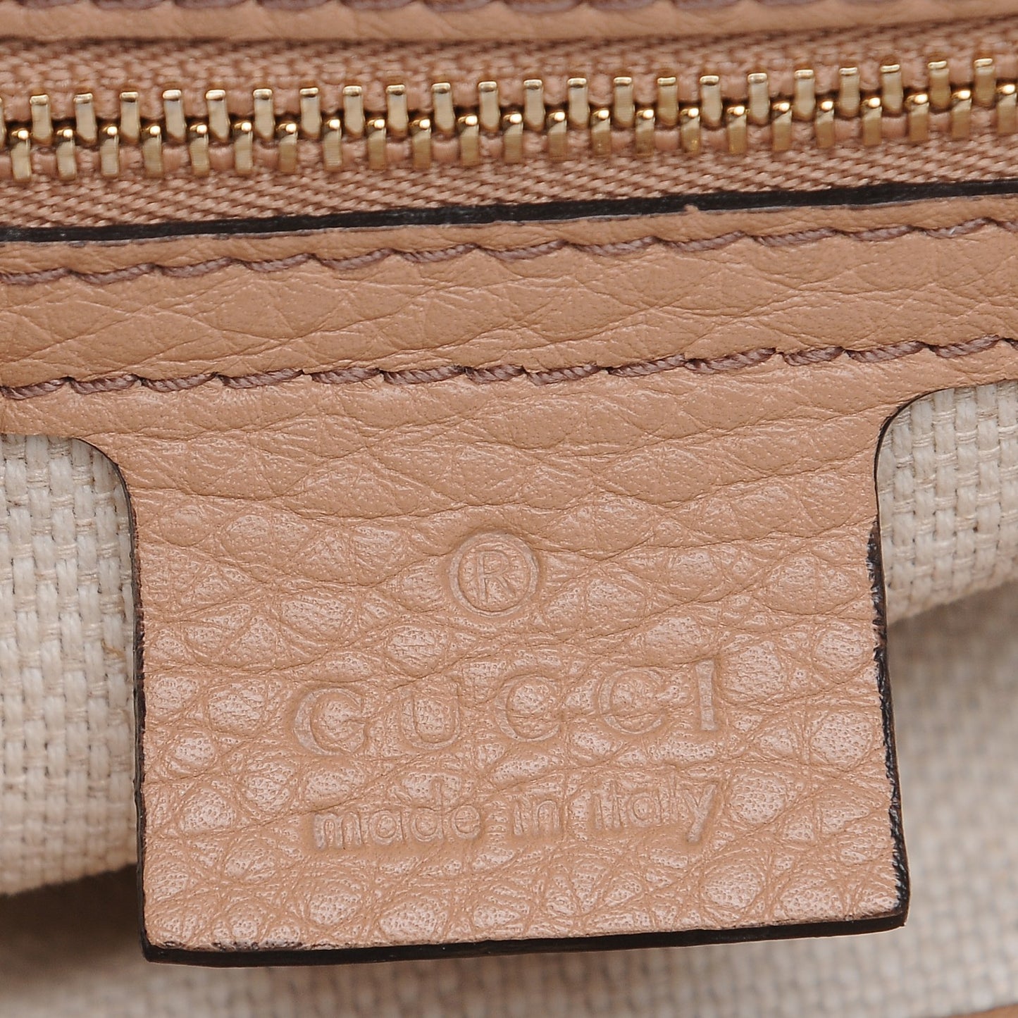 Pebbled Calfskin Medium Soho Chain Shoulder Bag Rose Beige