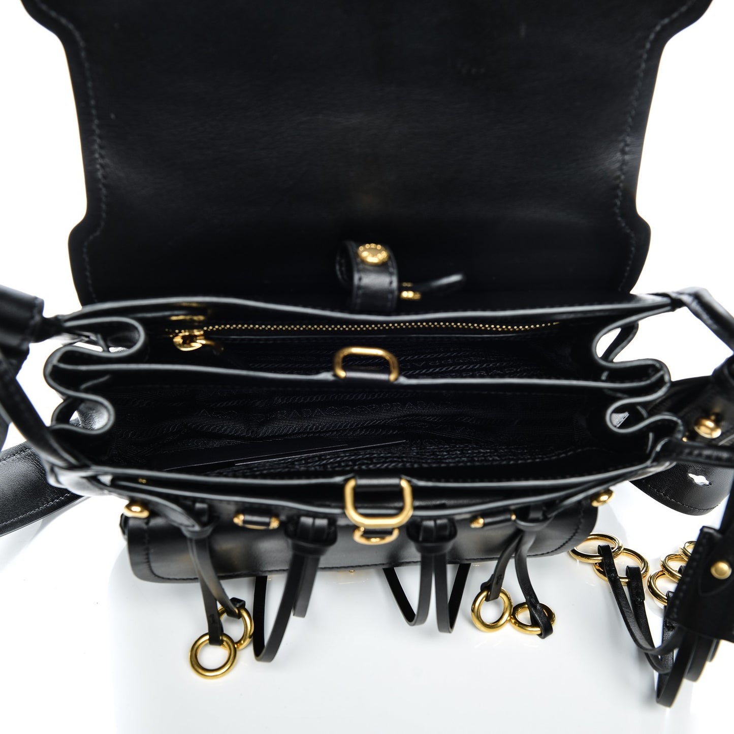 Saffiano Cuir Calf Corsaire Bag Nero Black