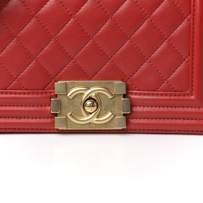 Chanel Lambskin Quilted Small Boy Flap Red 5 of 9