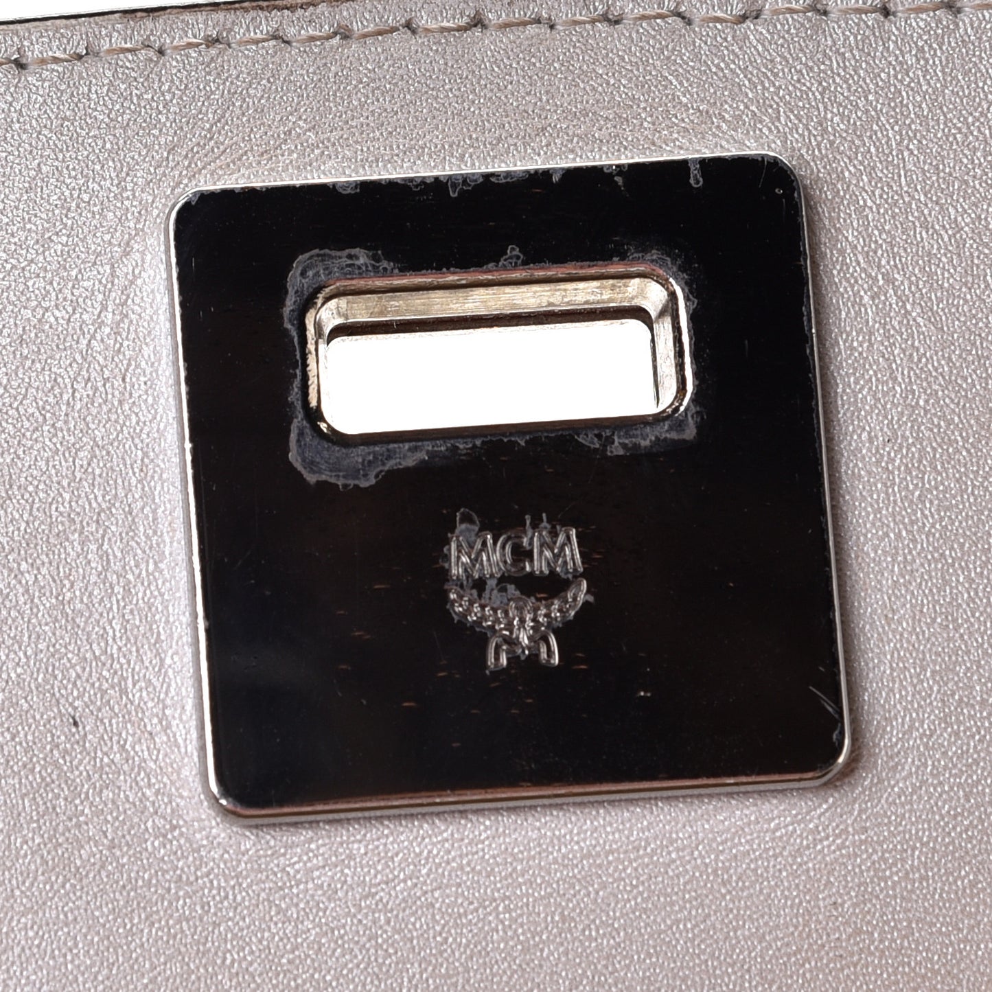Grained Calfskin Medium Milla Convertible Backpack White Flake