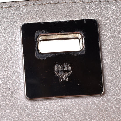 MCM Grained Calfskin Medium Milla Convertible Backpack White Flake 11 of 11