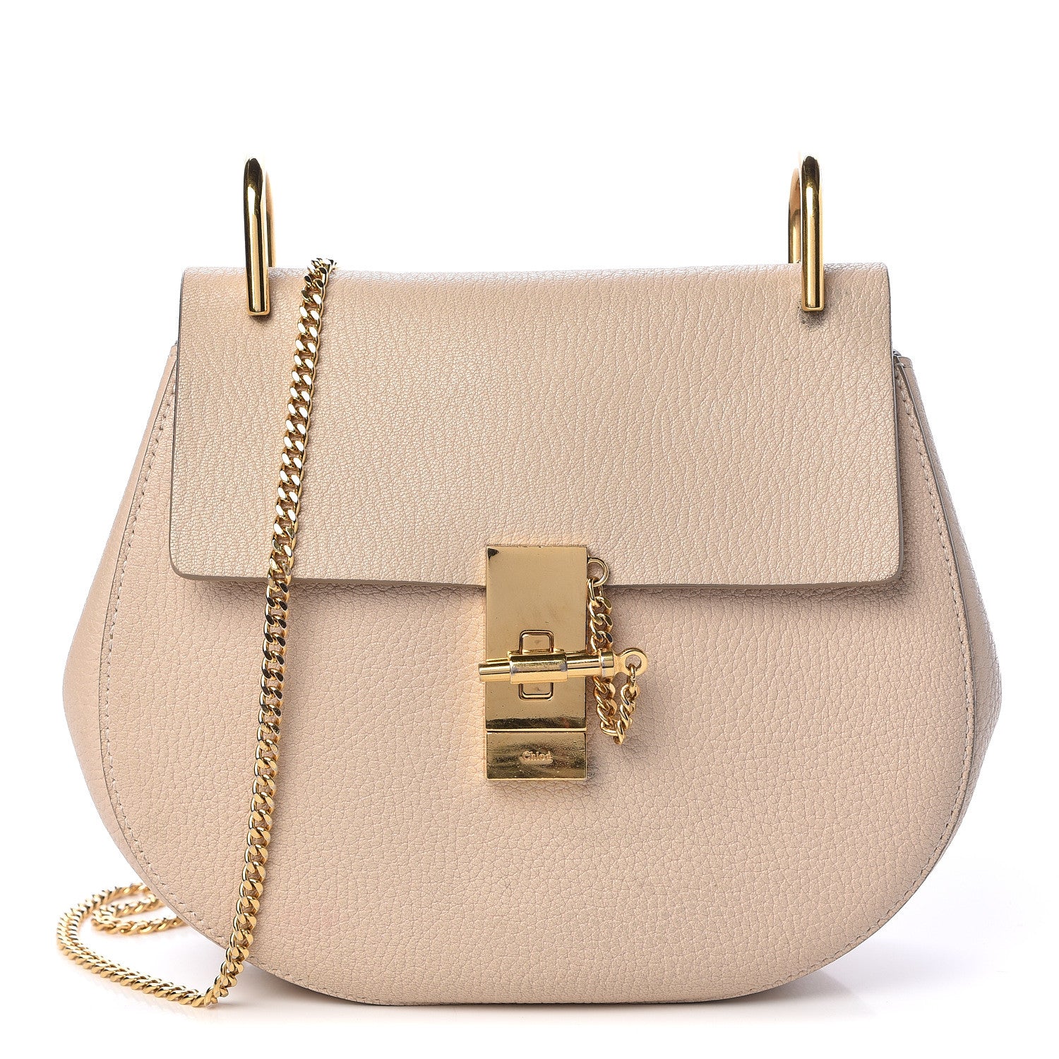 Chloe Grained Lambskin Drew Shoulder Bag Biscotti Beige 2 of 17