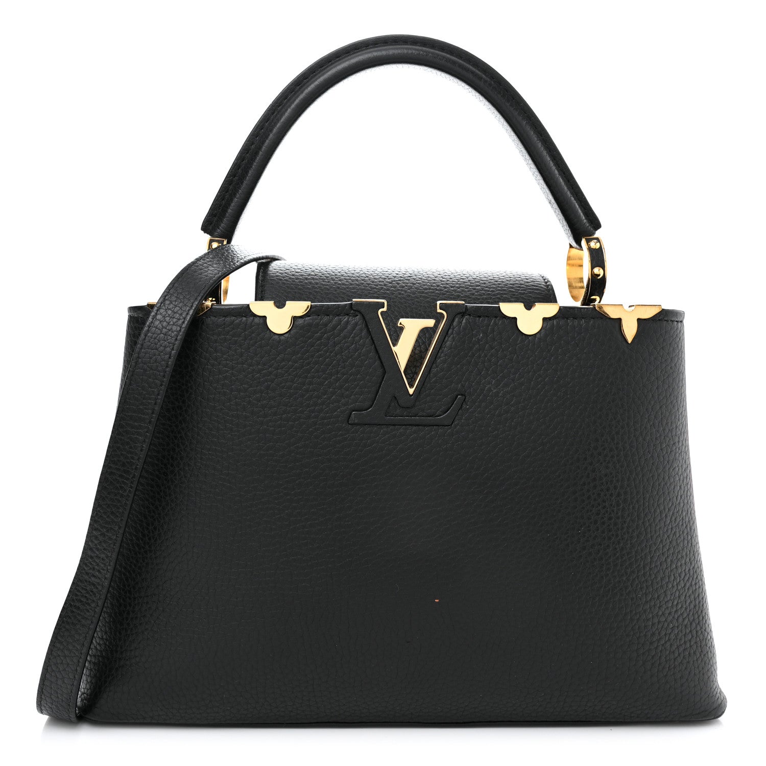 Louis Vuitton Taurillon Embellished Flower Crown Capucines PM Black 1 of 12