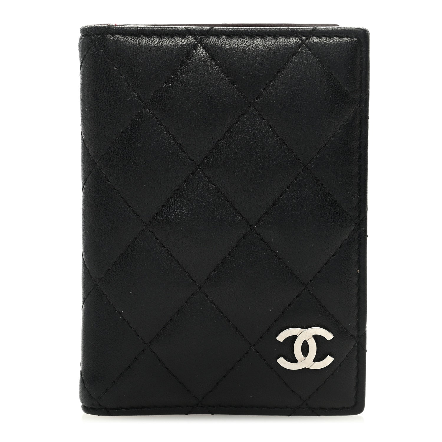 Chanel Lambskin Quilted Card Holder Wallet Black 1 of 8