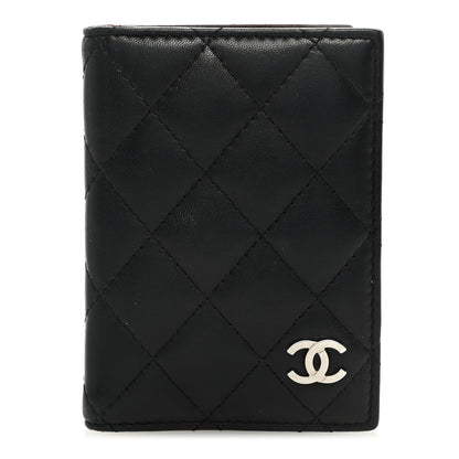 Chanel Lambskin Quilted Card Holder Wallet Black 1 of 8
