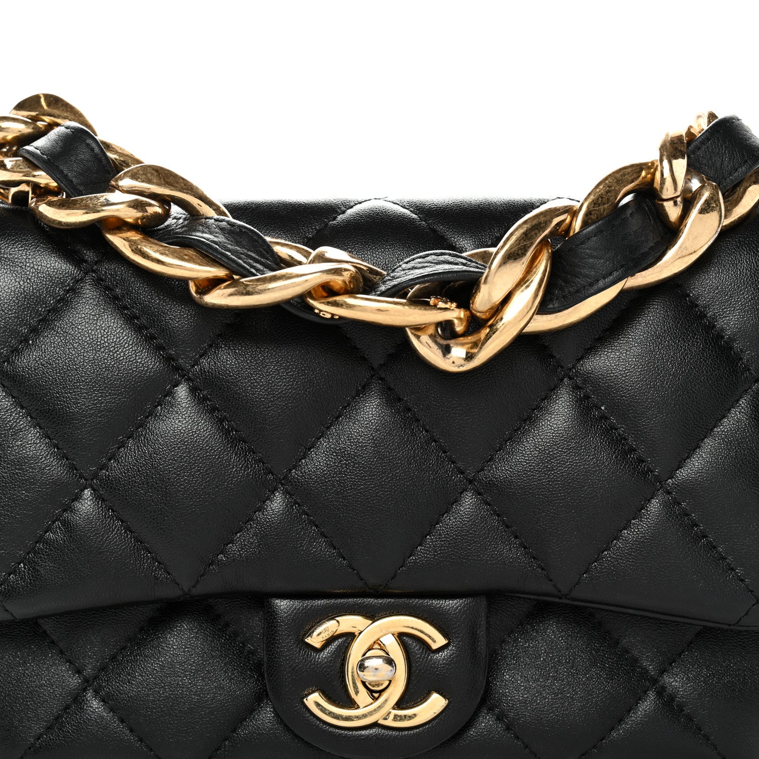 Chanel Lambskin Quilted Small Funky Town Flap Black 8 of 10