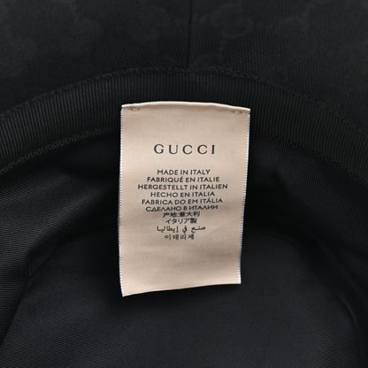 Gucci Monogram Textured Dollar Calfskin GG Jago Bucket Hat Black 8 of 9