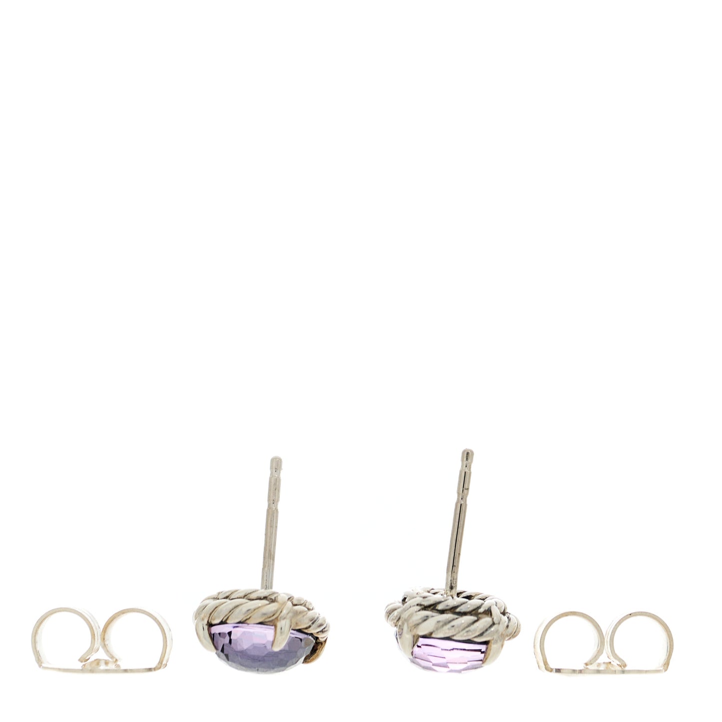 Sterling Silver Black Orchid 8mm Chatelaine Earrings