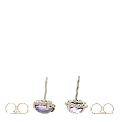 David Yurman Sterling Silver Black Orchid 8mm Chatelaine Earrings 3 of 4