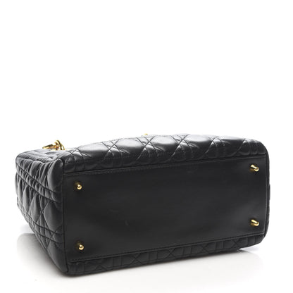 Christian Dior Lambskin Cannage Medium Lady Dior Black 4 of 9