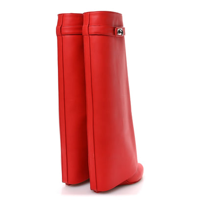 Givenchy Calfskin Newton Over The Knee Boots 39 Rouge 5 of 9