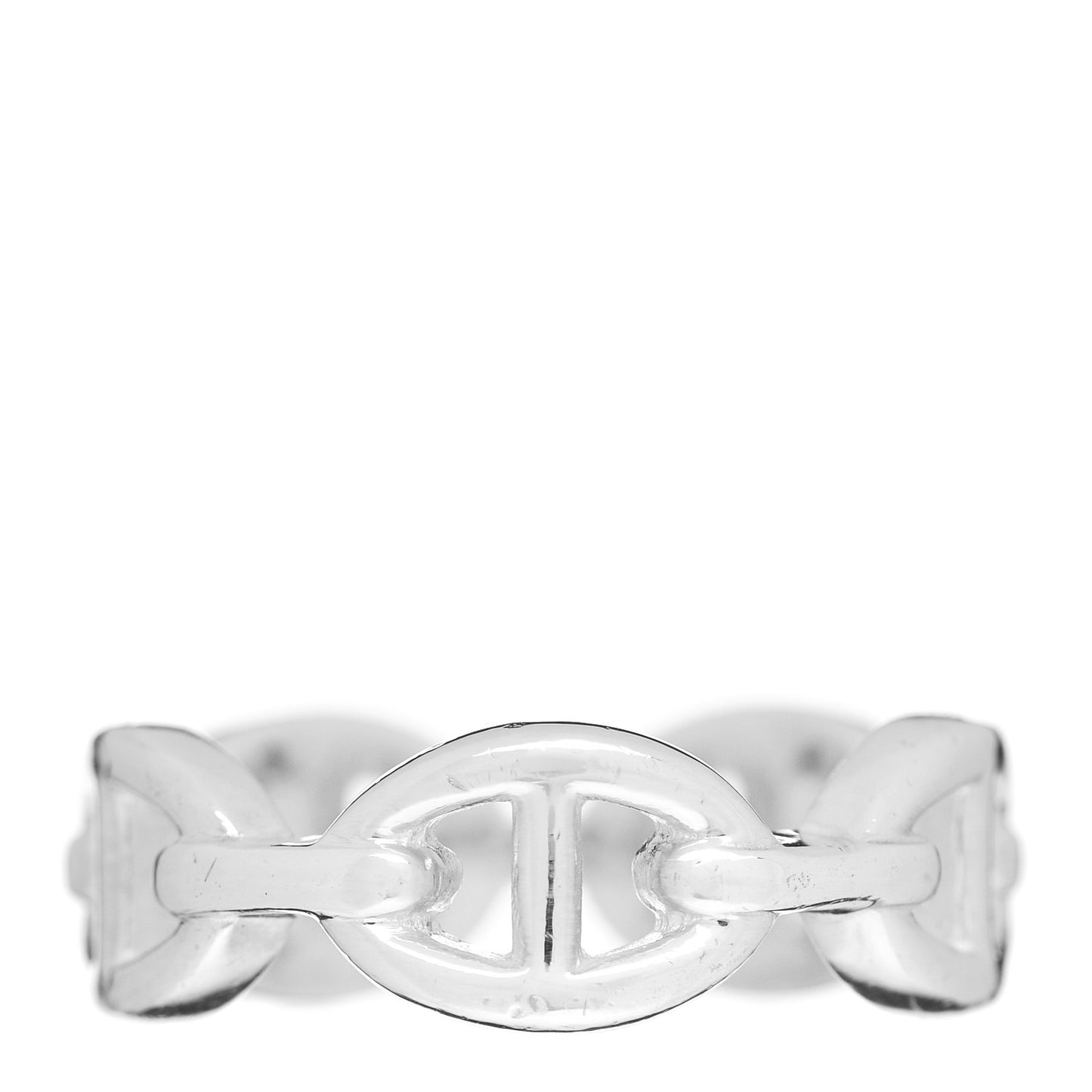 Sterling Silver PM Chaine d'Ancre Enchainee Band Ring 54 6.75