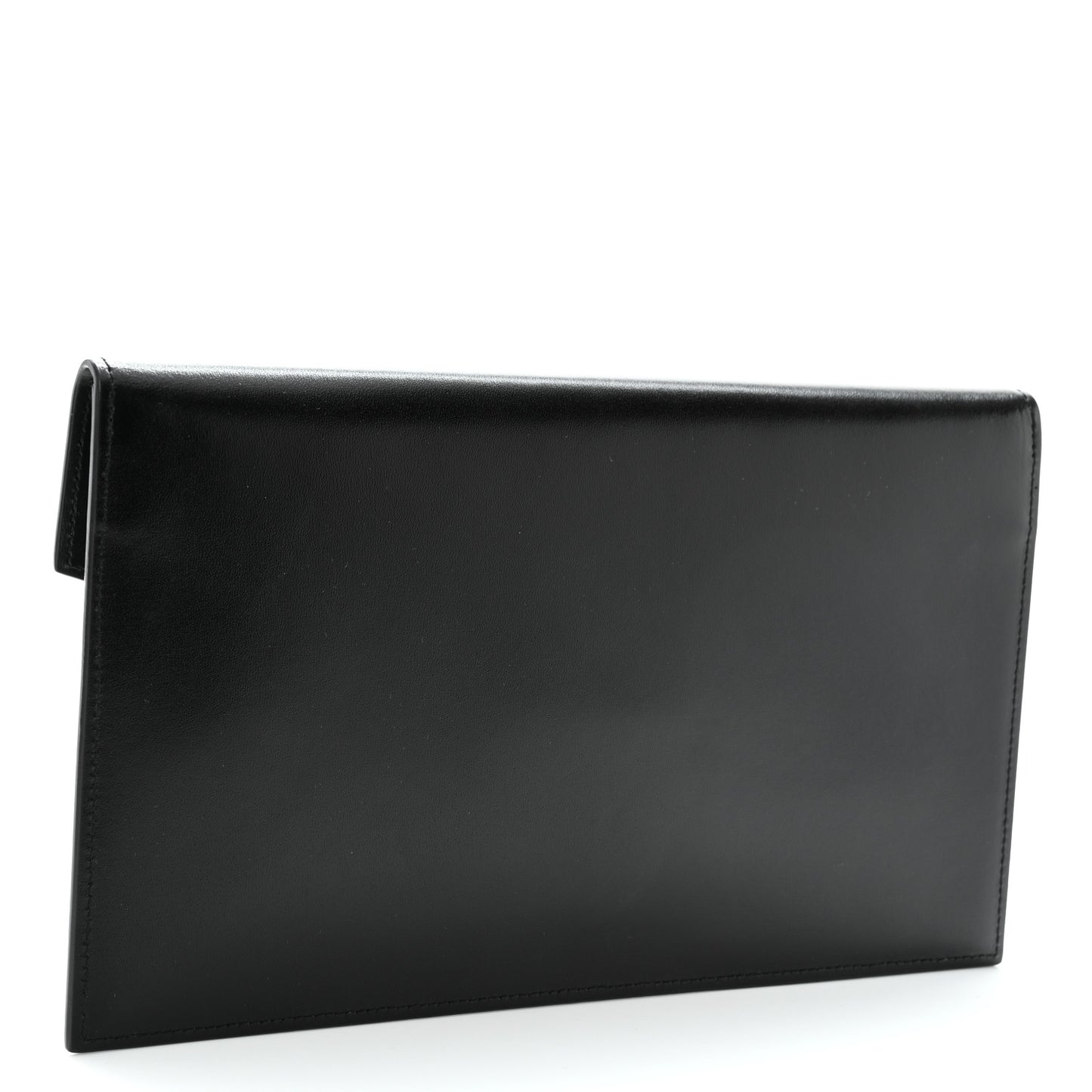 Smooth Shiny Calfskin Monogram Uptown Pouch Black