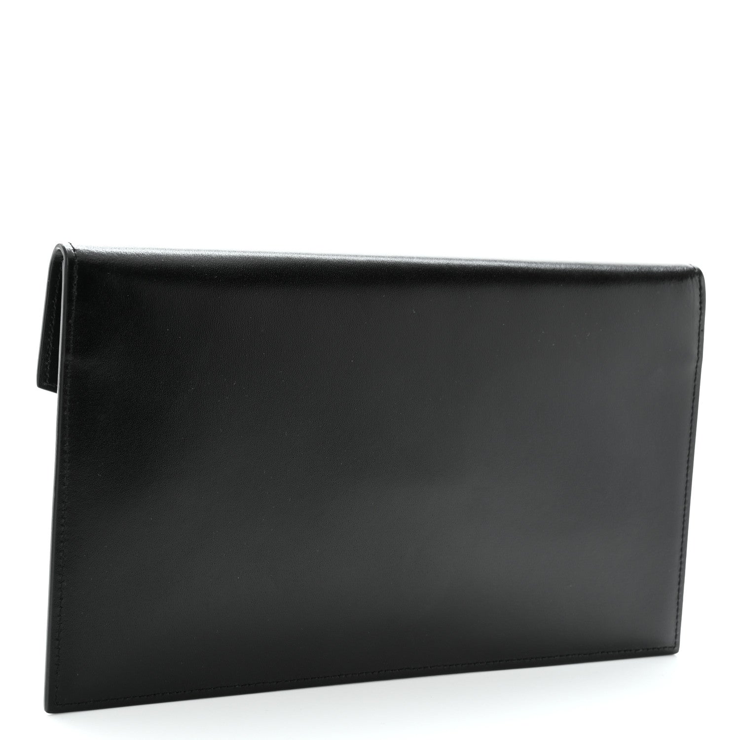 Saint Laurent Smooth Shiny Calfskin Monogram Uptown Pouch Black 3 of 7