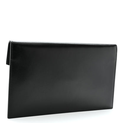 Saint Laurent Smooth Shiny Calfskin Monogram Uptown Pouch Black 3 of 7