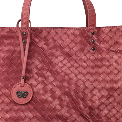 Bottega Veneta Nylon Large Intrecciolusion Tote Corallo 8 of 10