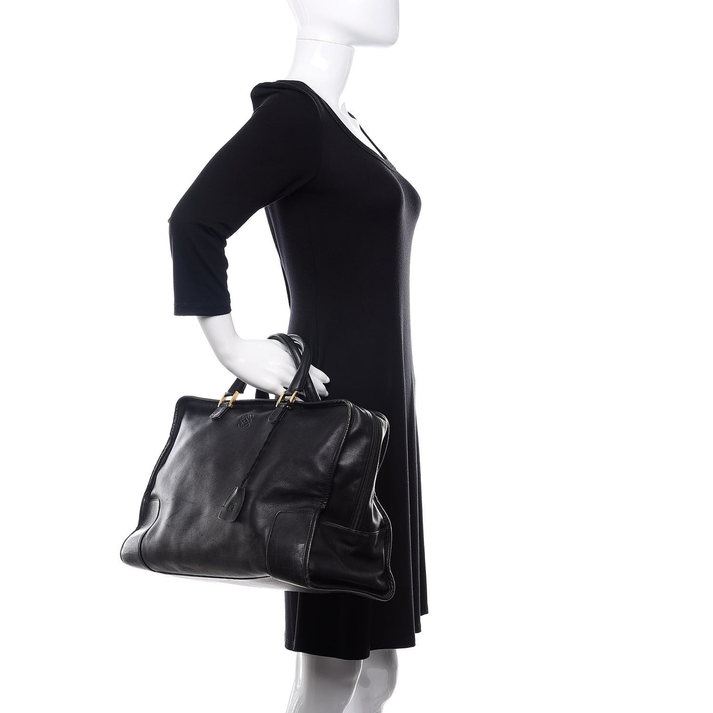 Calfskin Amazona Weekender Tote Black