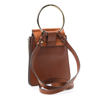 Chloe Suede Calfskin Mini Faye Bracelet Bag Tobacco 3 of 10
