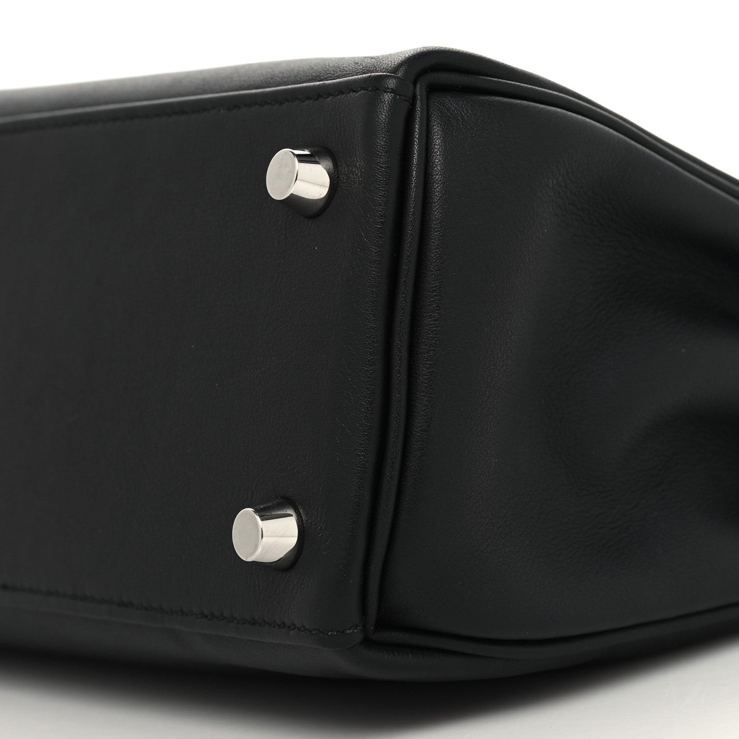 Hermes Swift Horseshoe Kelly Retourne 25 Black Gris Mouette 10 of 11