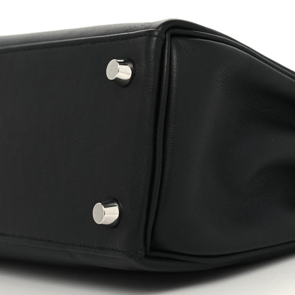 Hermes Swift Horseshoe Kelly Retourne 25 Black Gris Mouette 10 of 11