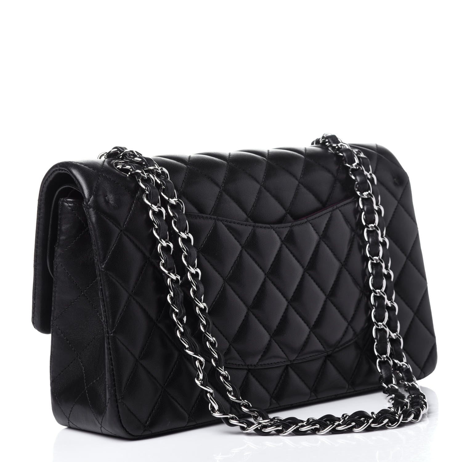 Chanel Lambskin Quilted Medium Double Flap Black 3 of 10