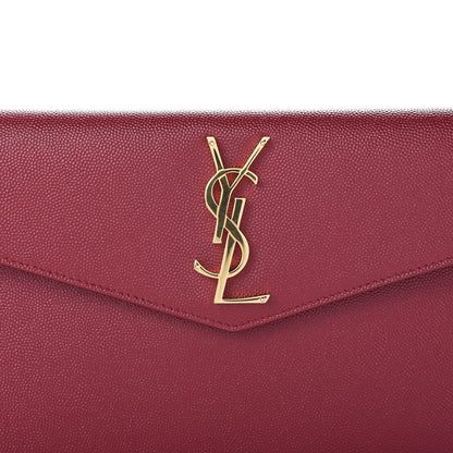 Saint Laurent Grain De Poudre Uptown Pouch Red 9 of 10