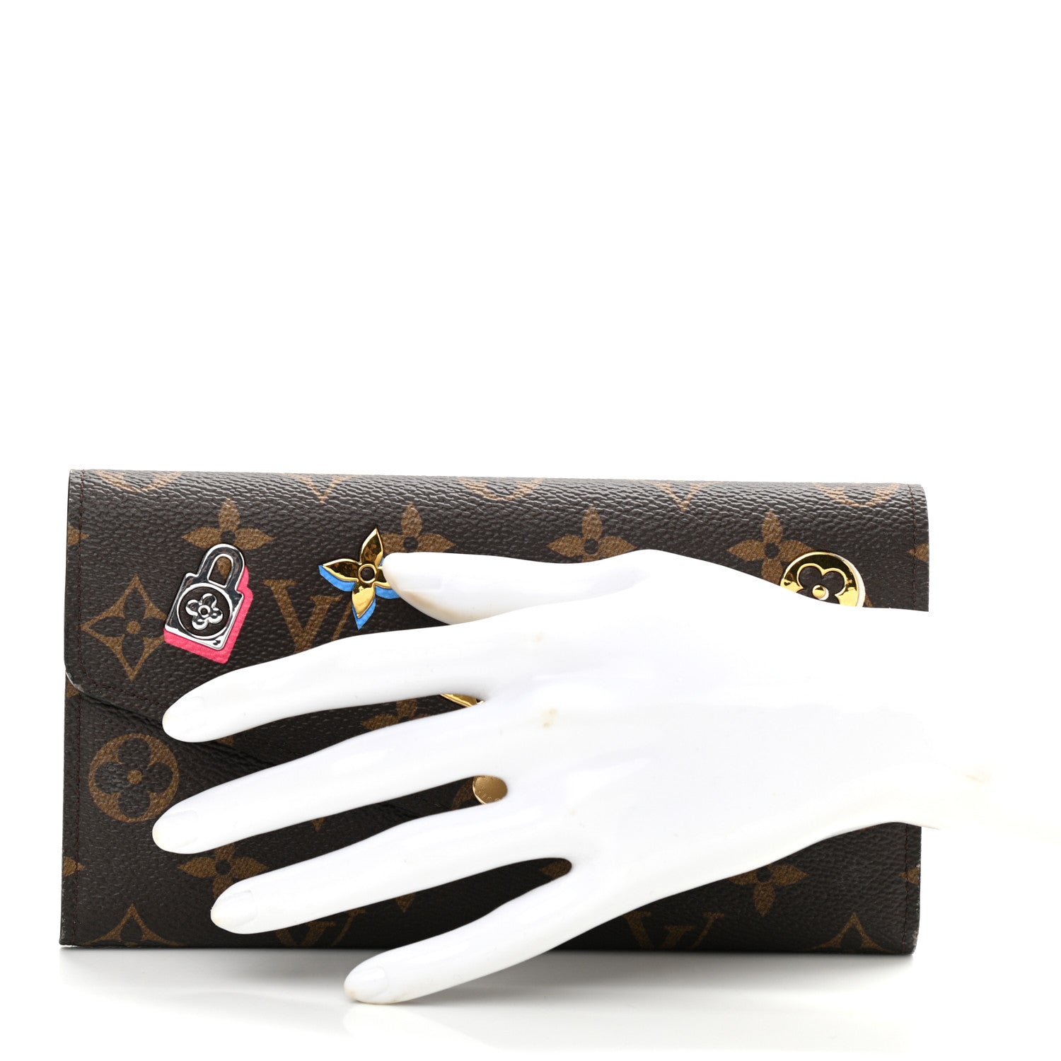 Louis Vuitton Monogram LV Love Lock Sarah Wallet 2 of 10