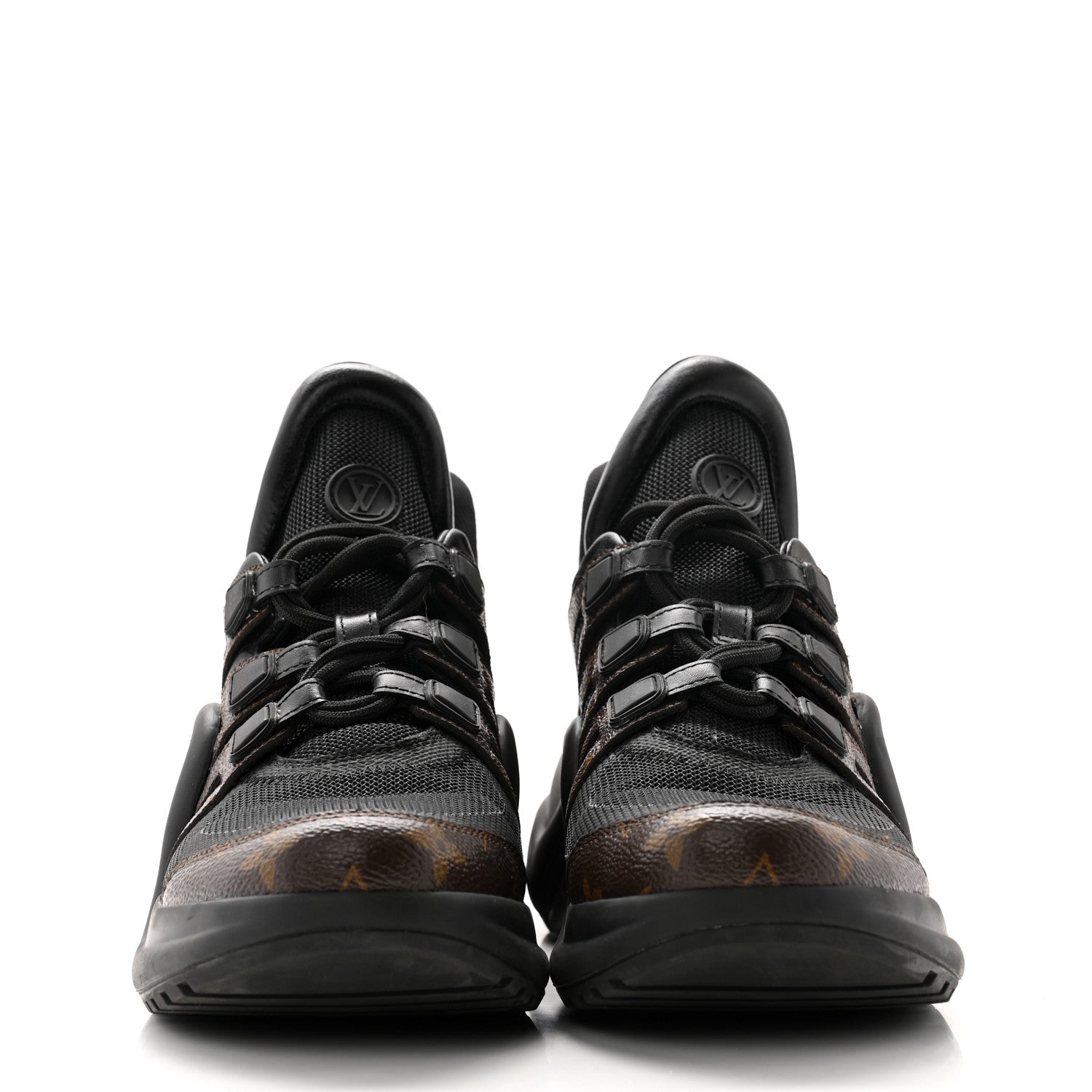 Louis Vuitton Calfskin Patent Monogram LV Archlight Sneakers 39 Black 2 of 11