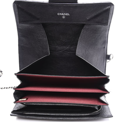 Chanel Calfskin Quilted CC Waiter Clutch Clutch With Chain Black 7 of 16
