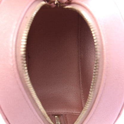 Chanel Iridescent Caviar Resin Quilted Round Clutch With Chain Pink 5 of 9