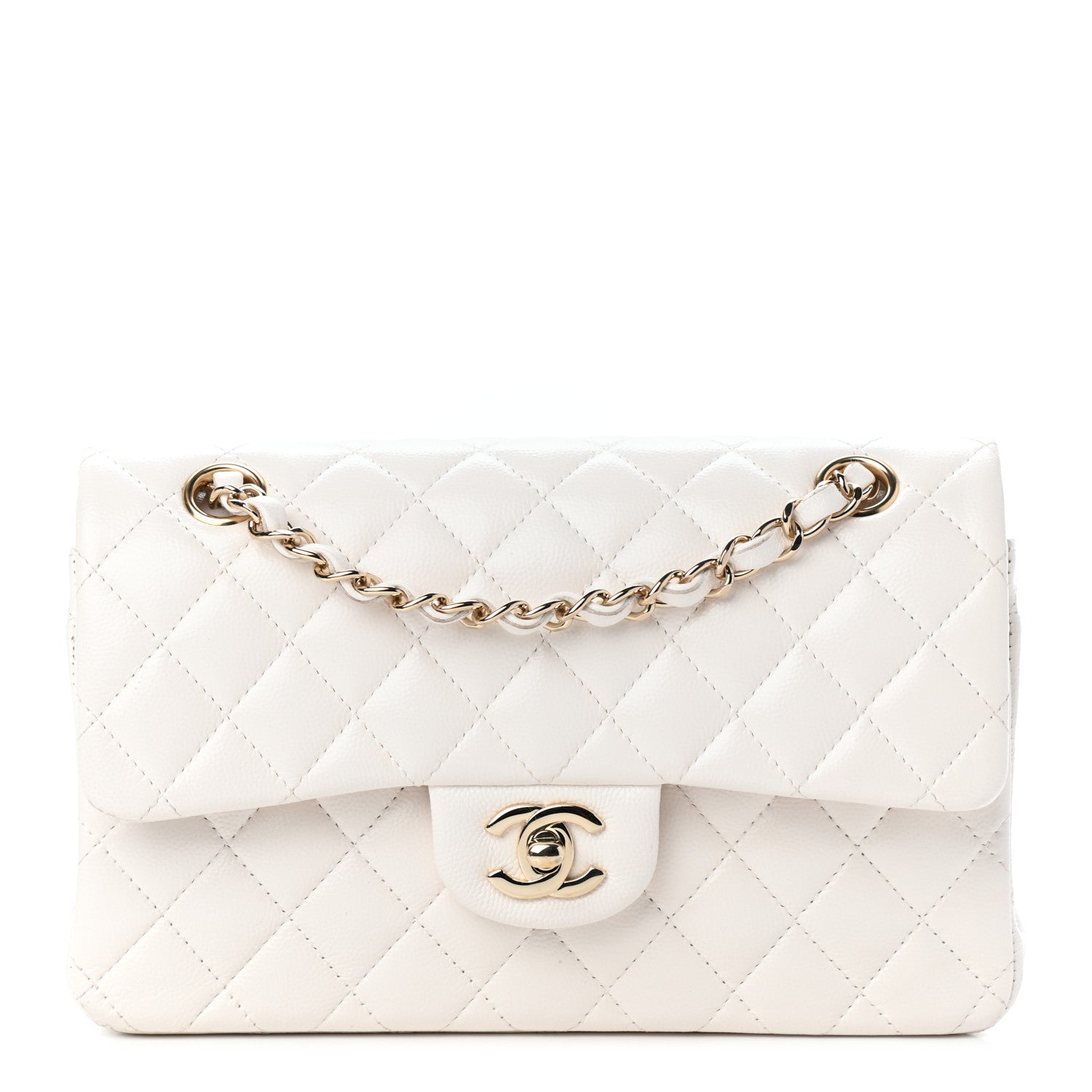 Chanel Caviar Quilted Small Double Flap White 1 of 10