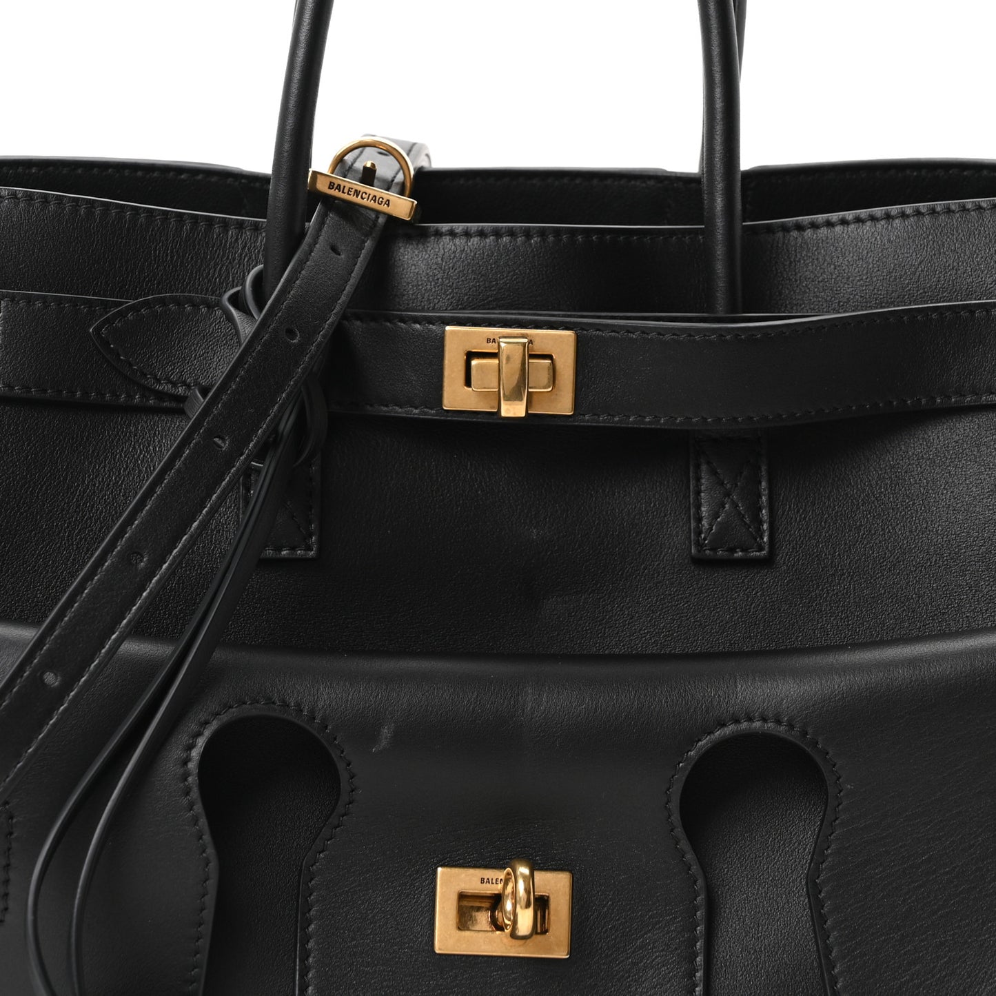 Smooth Calfskin Small Bel Air Carry All Bag Black