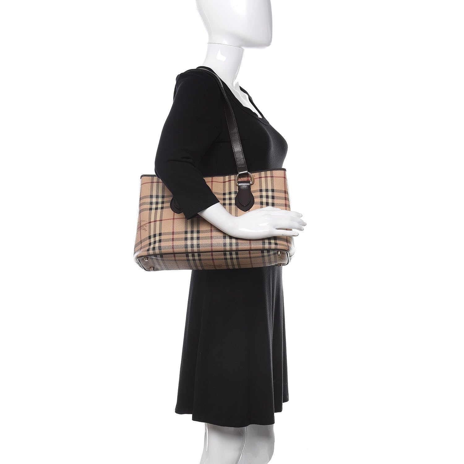 Burberry Haymarket Check Medium Regent Tote Chocolate 2 of 15