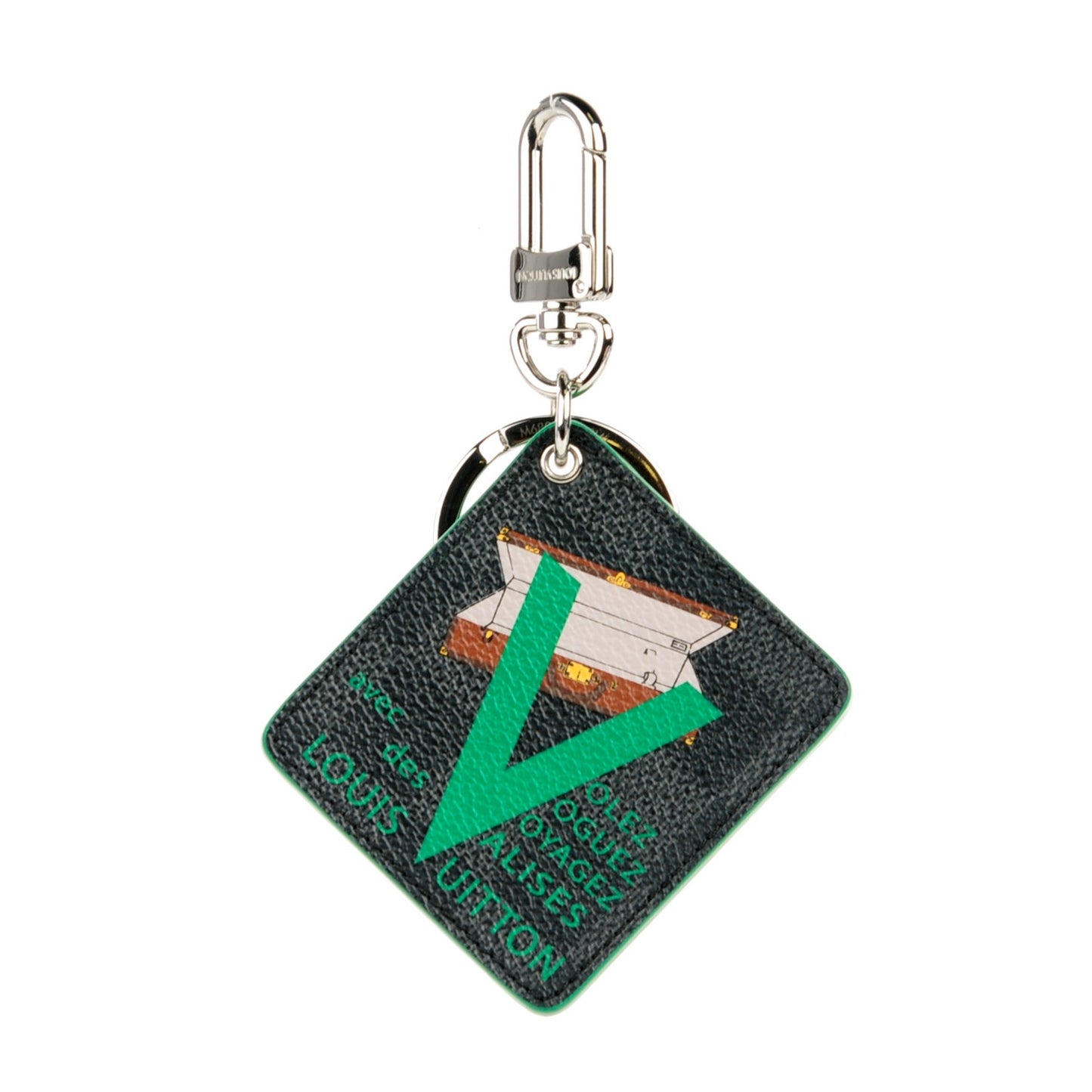 Damier Graphite Illustre V Key Holder Green