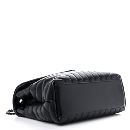 Saint Laurent Calfskin Y Quilted Monogram Medium Loulou Chain Satchel Black 4 of 15