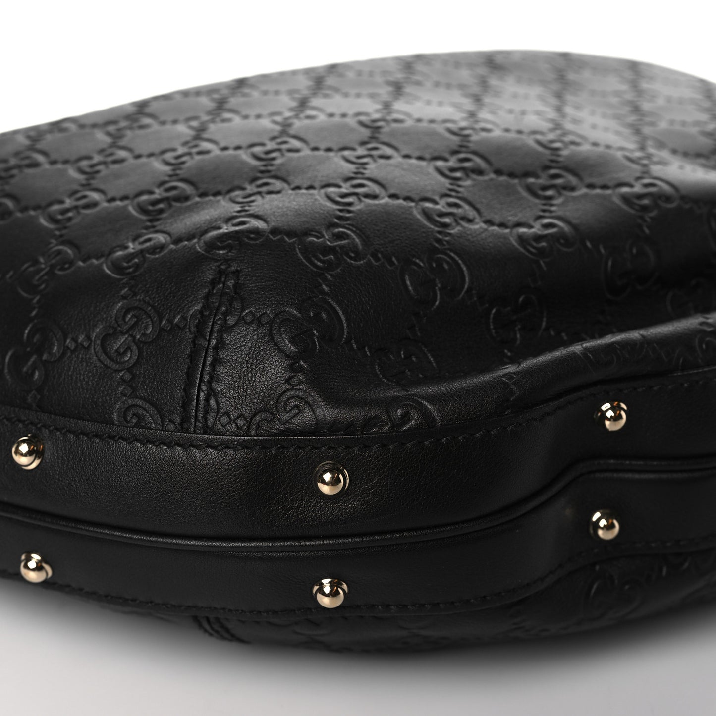 Guccissima Large Biba Hobo Black