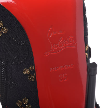 Christian Louboutin Jacquard Loubi In The Sky So Kate Booty 100 Ankle Boots 35 Multi Black 6 of 10