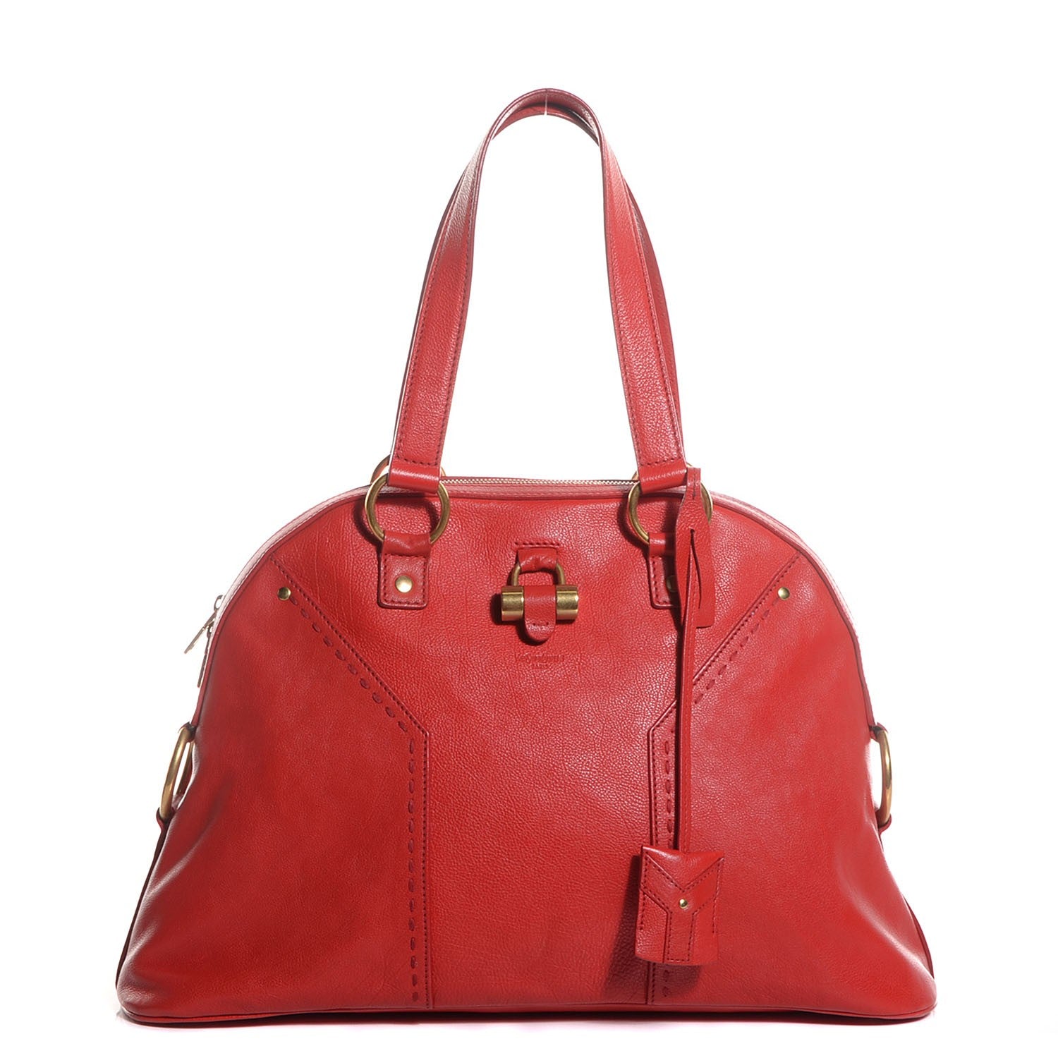 Saint Laurent Calfskin Large Muse Red 1 of 8