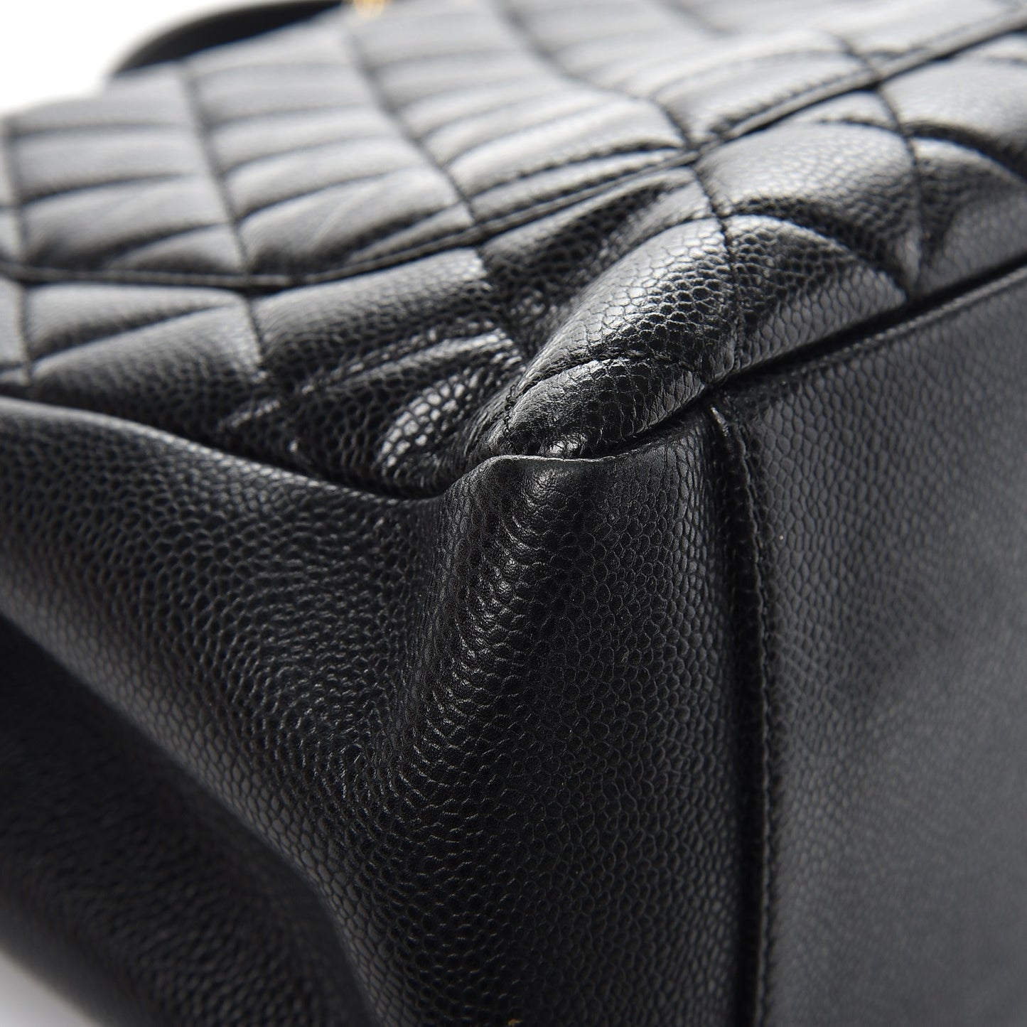 Caviar Quilted Grand Shopping Tote GST Black