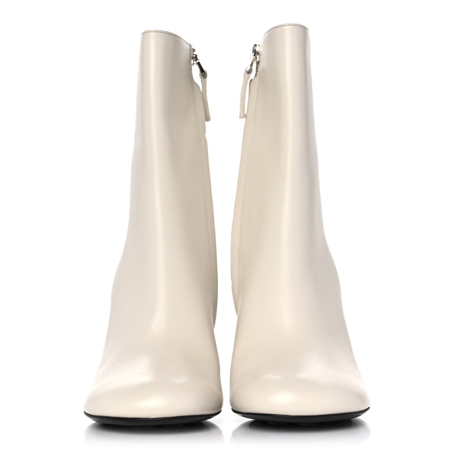 Smooth Calfskin G Cube Ankle Bootie 36.5 Ivory