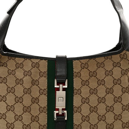 Gucci Monogram Web Jackie O Hobo Dark Brown 8 of 16