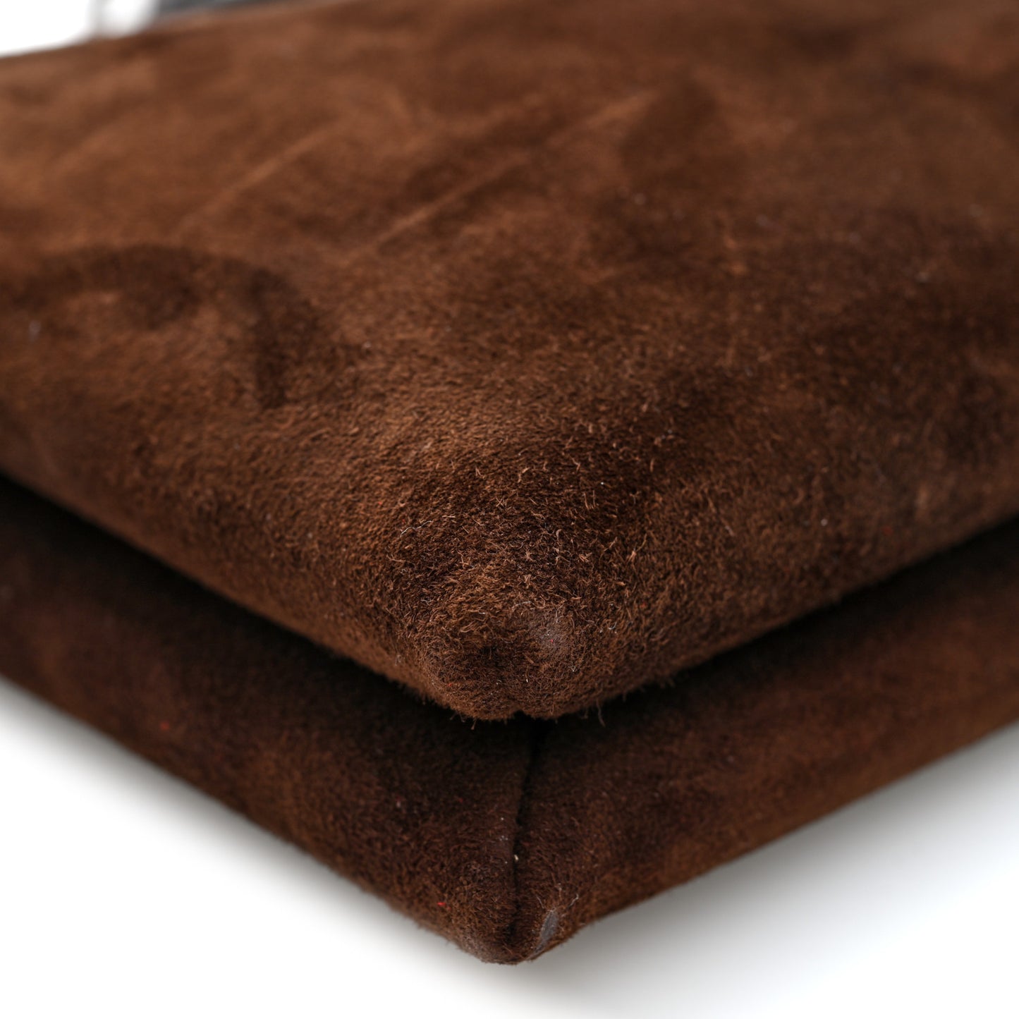 Suede Calfskin Mini Nu Twin Bag Mocha